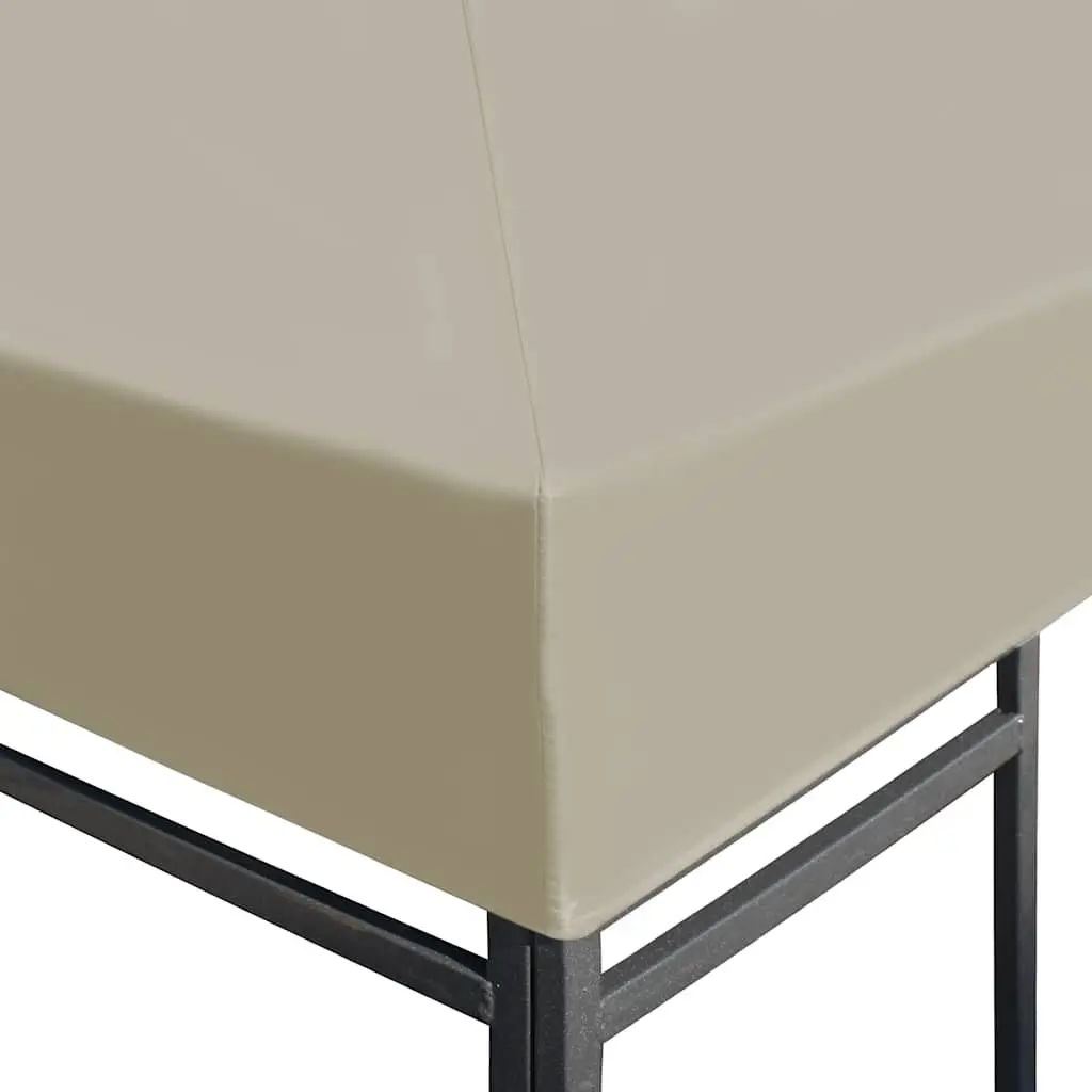 3x3 m Beige Gazebo Top Cover for Outdoor Use