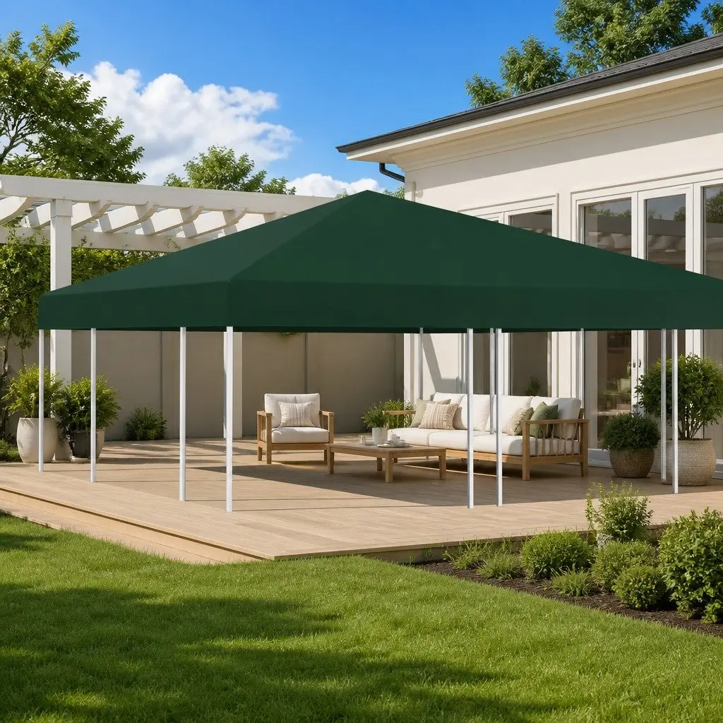 Gazebo Top Cover Outdoor Use 3x3 m Green