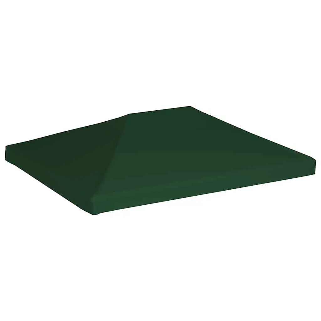 Gazebo Top Cover 4x3 m Green Polyester Replacement Canopy Roof Sunshade