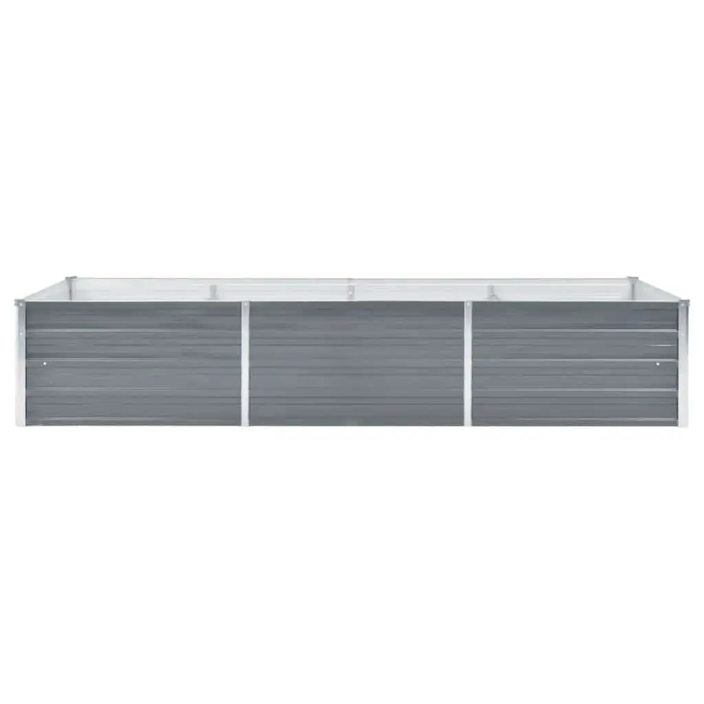 Garden Raised Bed Planter Box Outdoor Vegetable Herb Flower Container Steel Grey