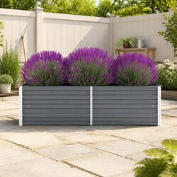 Galvanised Steel Raised Garden Bed – 160 x 40 x 45 cm