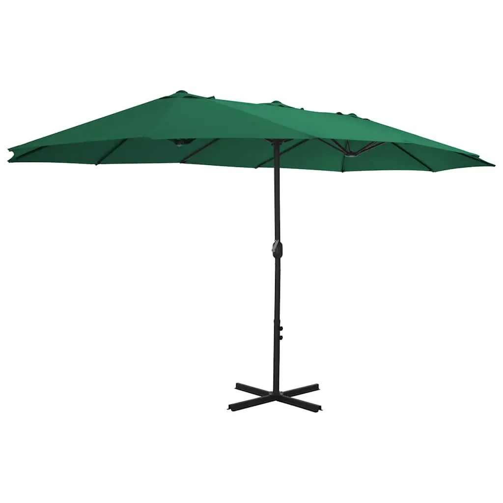 Garden Parasol Outdoor Umbrella 460x270cm Crank Mechanism Double Top Shade