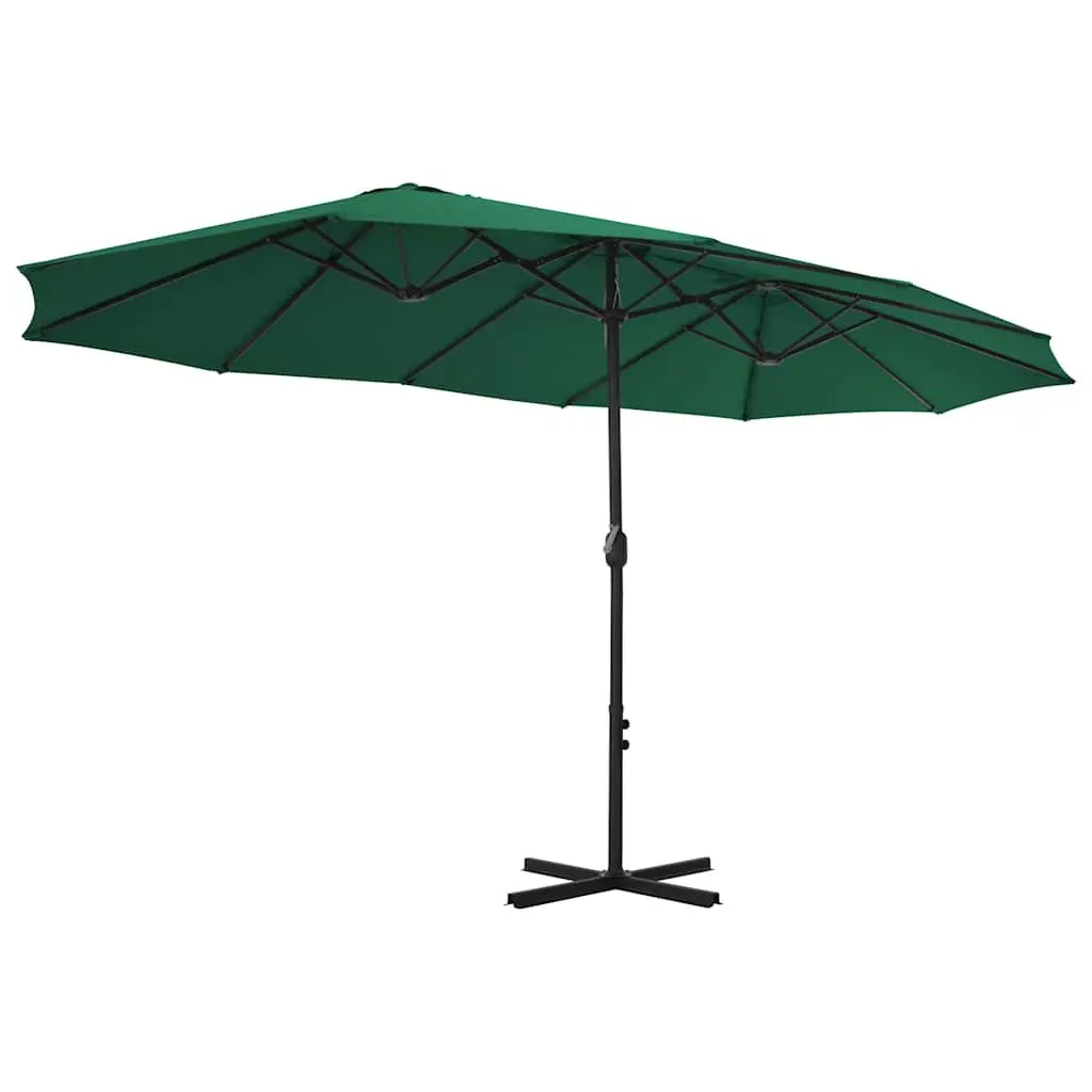 Garden Parasol Outdoor Umbrella 460x270cm Crank Mechanism Double Top Shade