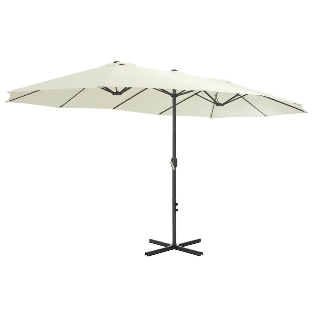 Garden Parasol Outdoor Umbrella 460x270cm Beige Sun Shade Canopy