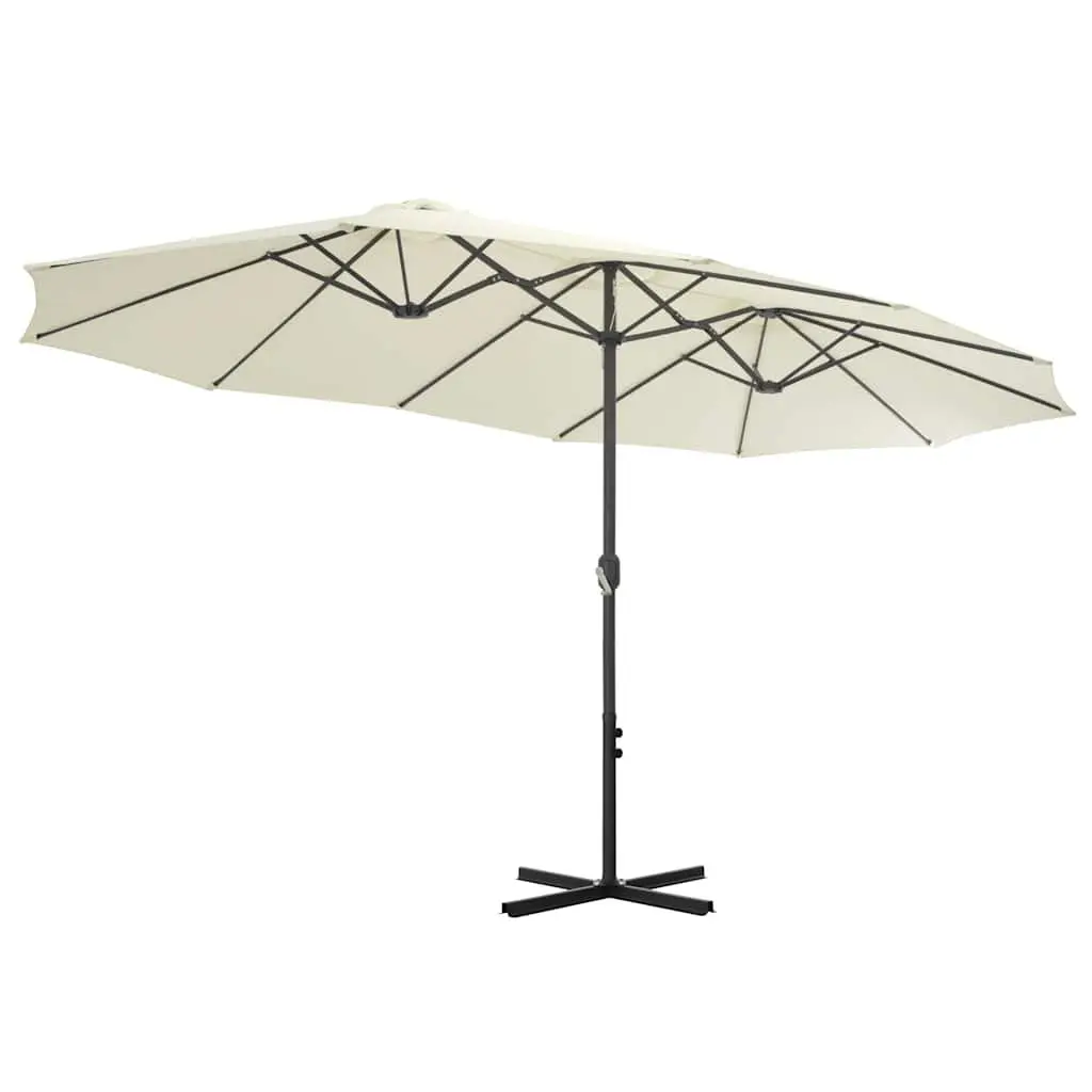 Garden Parasol Outdoor Umbrella 460x270cm Beige Sun Shade Canopy