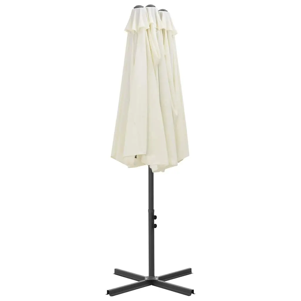 Garden Parasol Outdoor Umbrella 460x270cm Beige Sun Shade Canopy