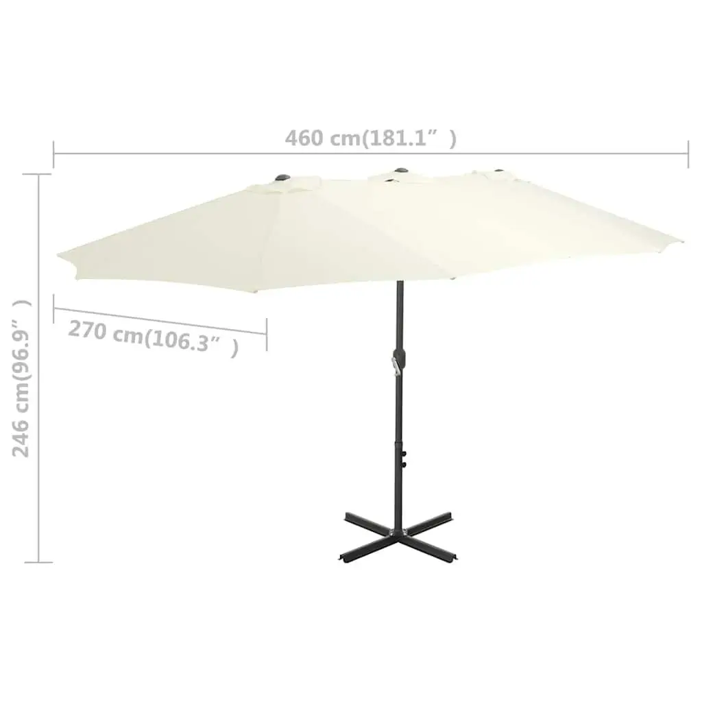Garden Parasol Outdoor Umbrella 460x270cm Beige Sun Shade Canopy