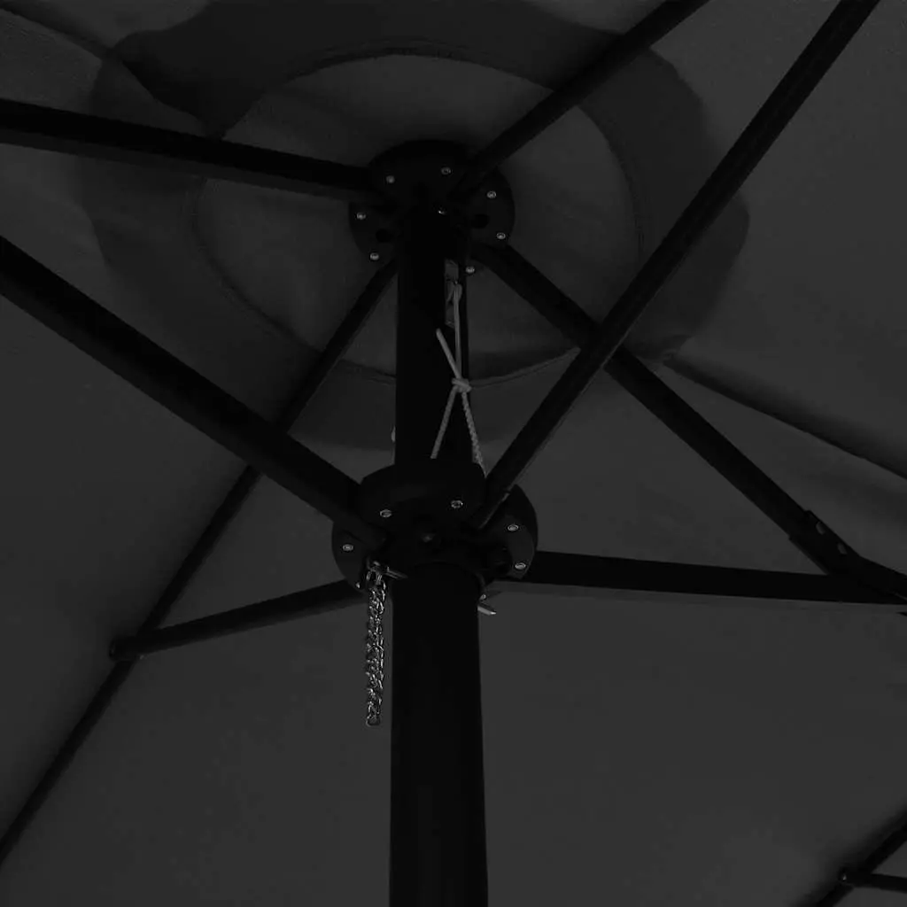 Double-Top Garden Parasol Outdoor Sunshade 460x270cm Crank Anthracite
