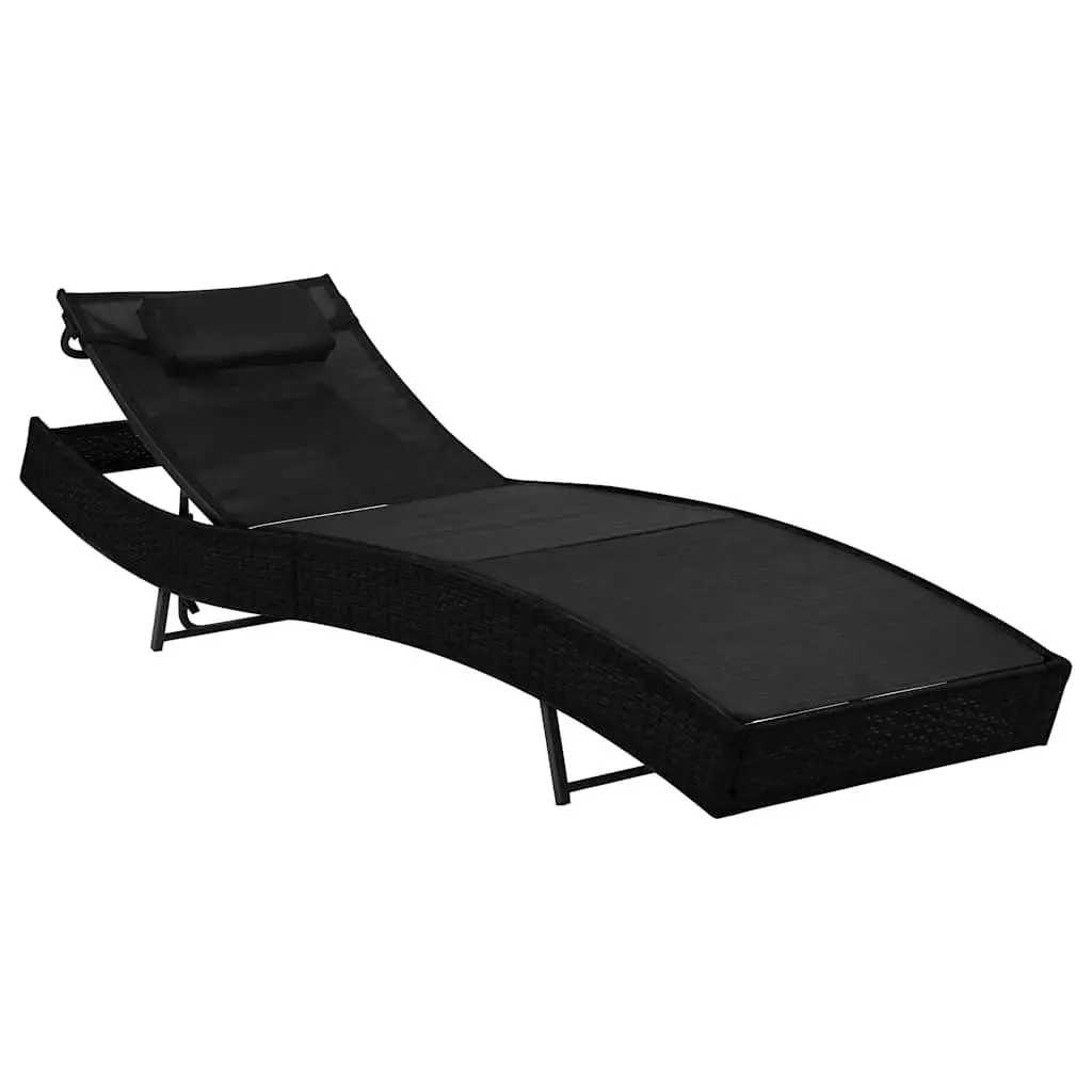 Sun Loungers Set for Outdoor Garden Patio 2 Piece with Side Table