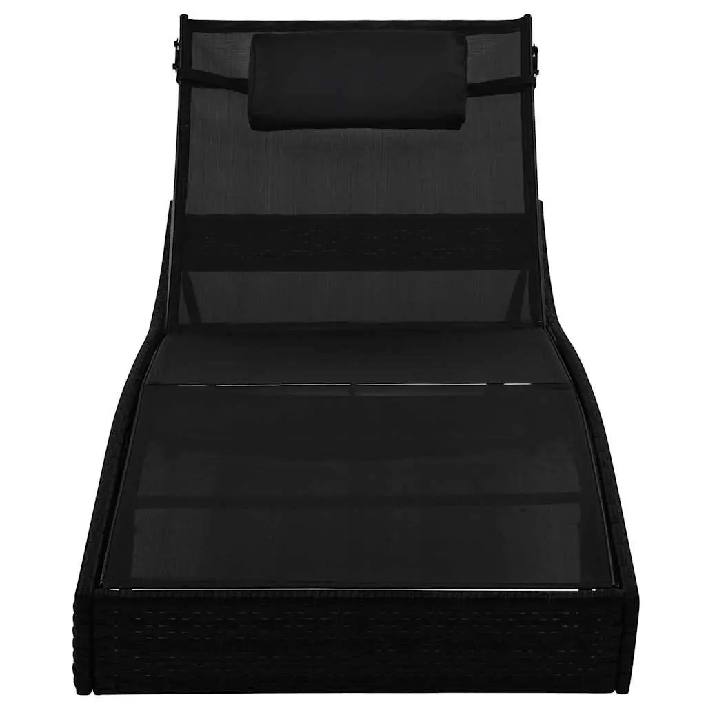 Sun Loungers Set for Outdoor Garden Patio 2 Piece with Side Table