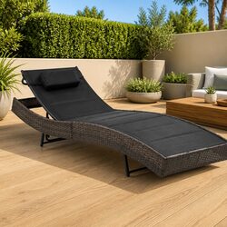 Specifications of the Poly Rattan Adjustable Sun Lounger