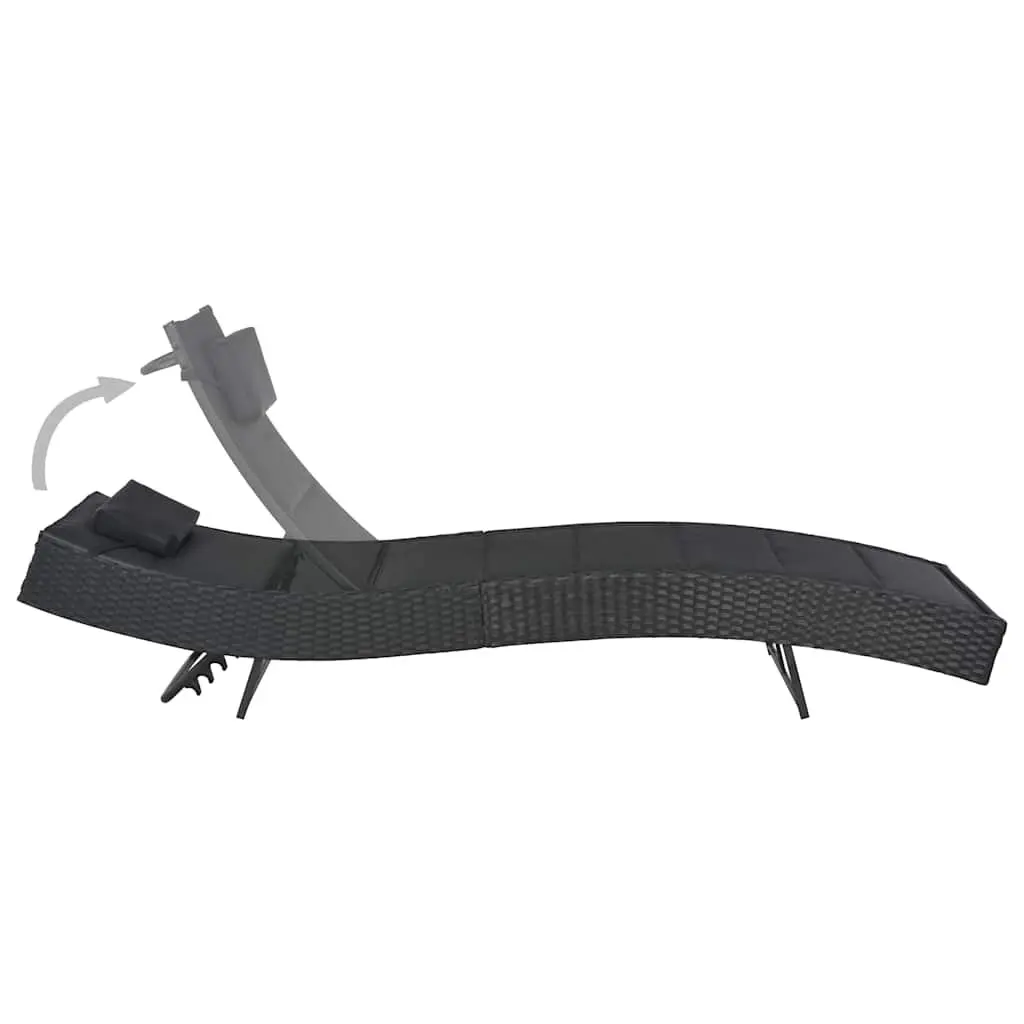 Adjustable Outdoor Rattan Sun Lounger