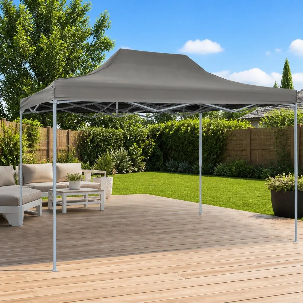 Outdoor Canopy Tent 3x4.5m Foldable Gazebo for Parties and Events Anthracite