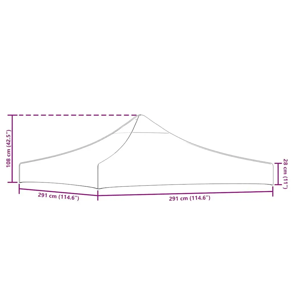Party Tent Roof Outdoor 3x3 m Replacement Canopy Top Blue