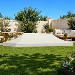 Party Tent Roof 3x6 m Cream Replacement Canopy Top Outdoor Garden Marquee Cover