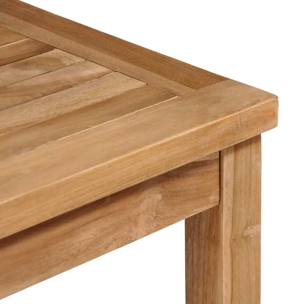 Garden Dining Table 80x80x77 cm Solid Teak Wood Brown Outdoor Furniture