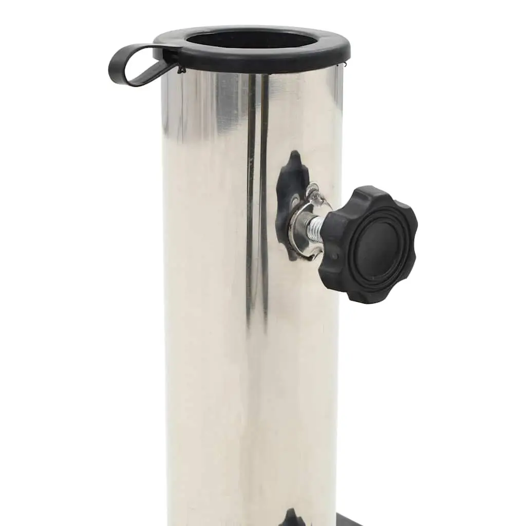 Black Granite Parasol Base with Stainless Steel Tube