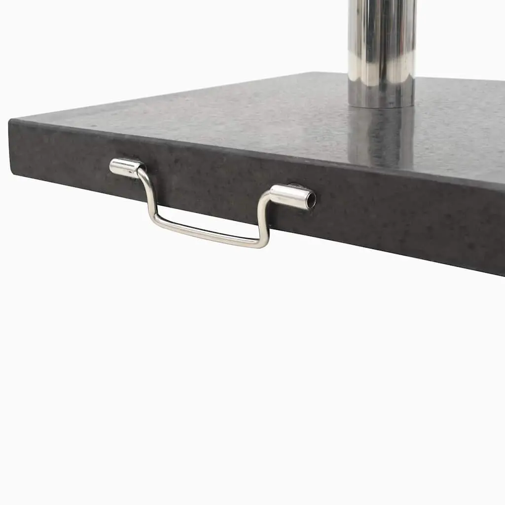 Black Granite Parasol Base with Stainless Steel Tube
