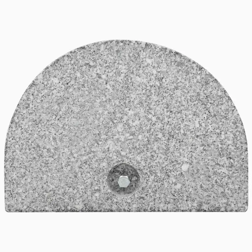 Granite Parasol Base Outdoor Umbrella Stand Curved Grey 10kg