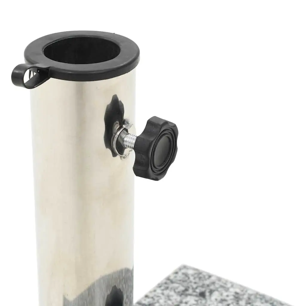 Granite Parasol Base Outdoor Umbrella Stand Curved Grey 10kg