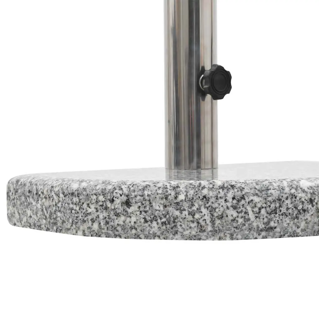 Granite Parasol Base Outdoor Umbrella Stand Curved Grey 10kg