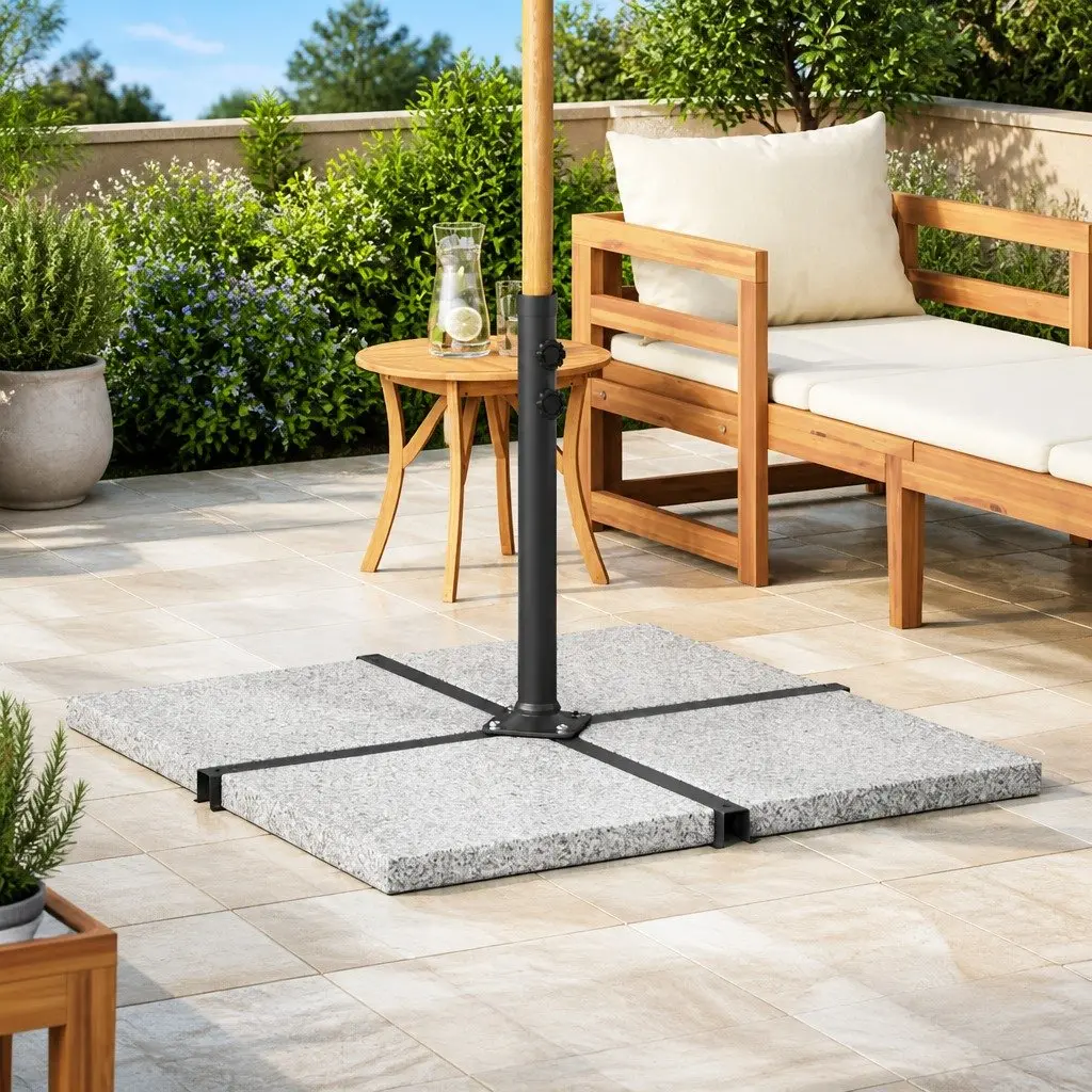 25 kg Square Grey Umbrella Weight Plate