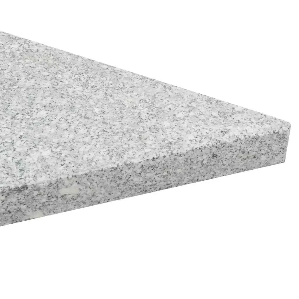 Umbrella Weight Plate Outdoor Parasol Stabilizer Triangular Grey Granite Base