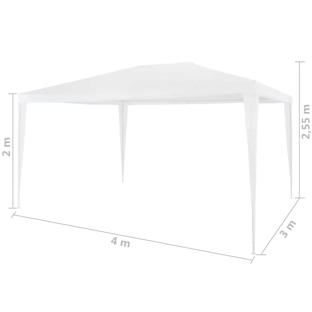 Party Tent 3x4m White Outdoor Gazebo Canopy Garden Shelter Patio Event Marquee