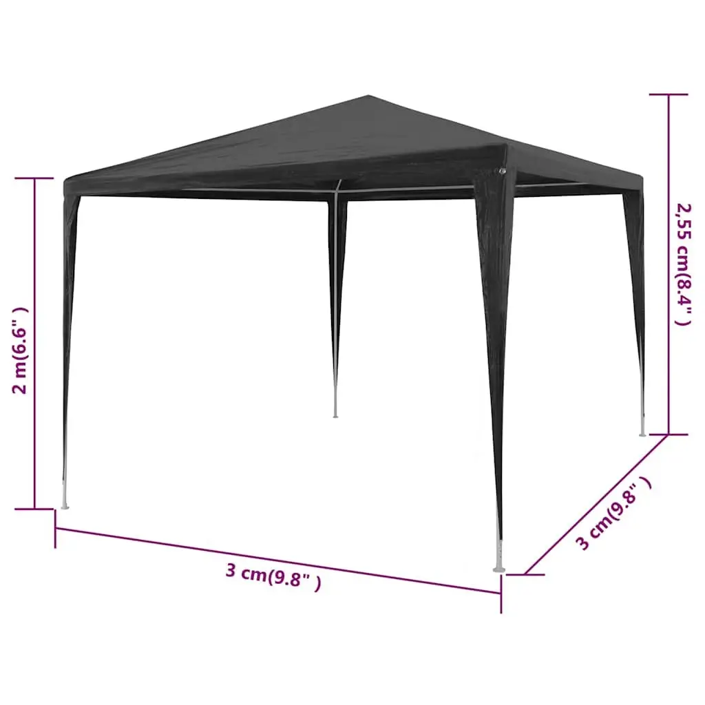 3x3m Anthracite Outdoor Canopy