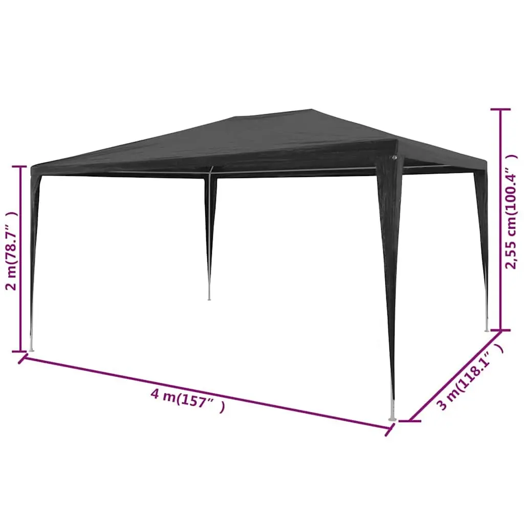 Anthracite 3x4 m Party Tent