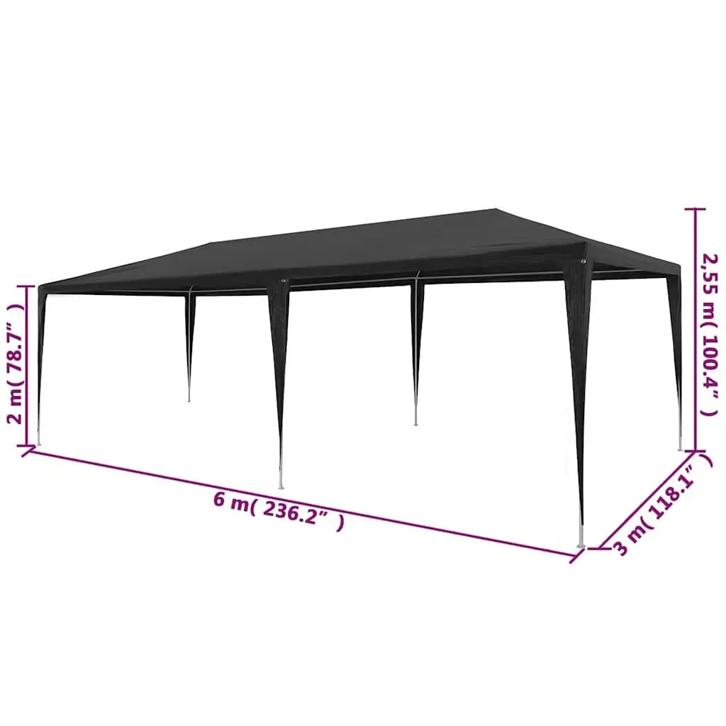 3x6m Anthracite Garden Tent