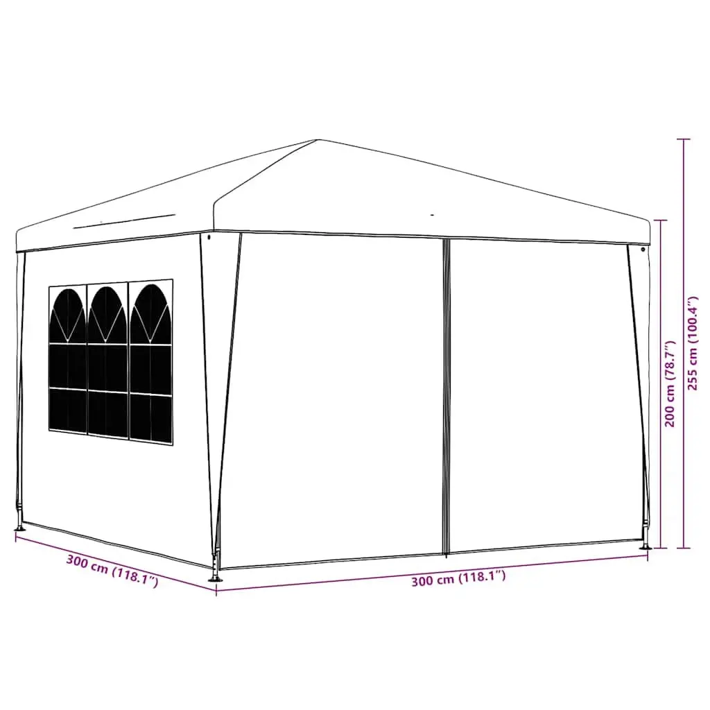Party Tent Outdoor Canopy Gazebo 3x3m Green with Panels Door Windows