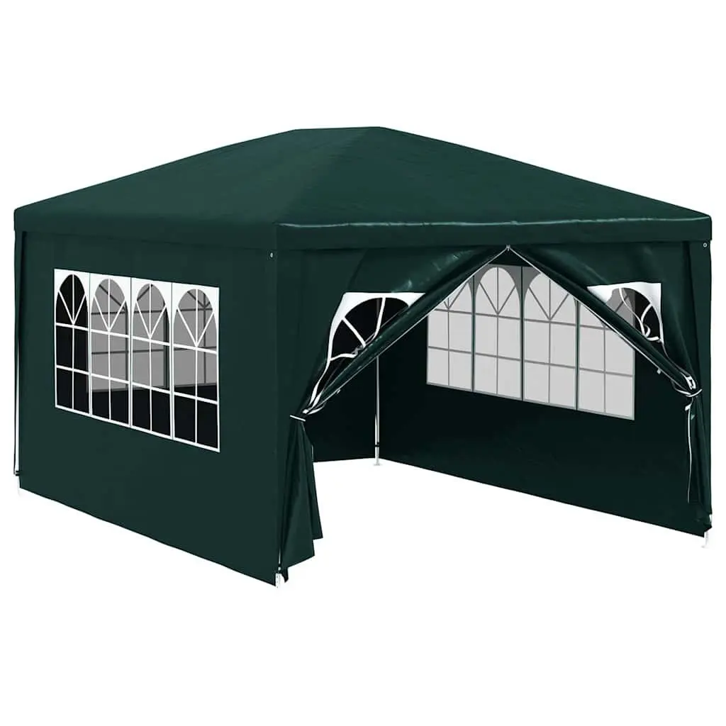 3x4 m Green Party Tent with Steel Frame and Sidewalls