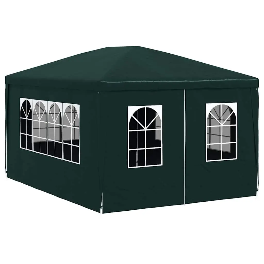 3x4 m Green Party Tent with Steel Frame and Sidewalls