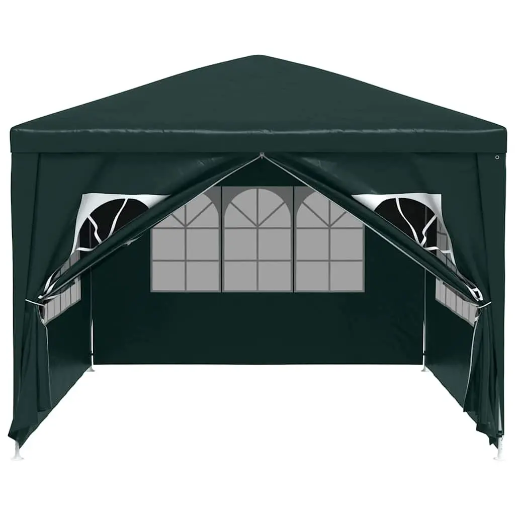 3x4 m Green Party Tent with Steel Frame and Sidewalls