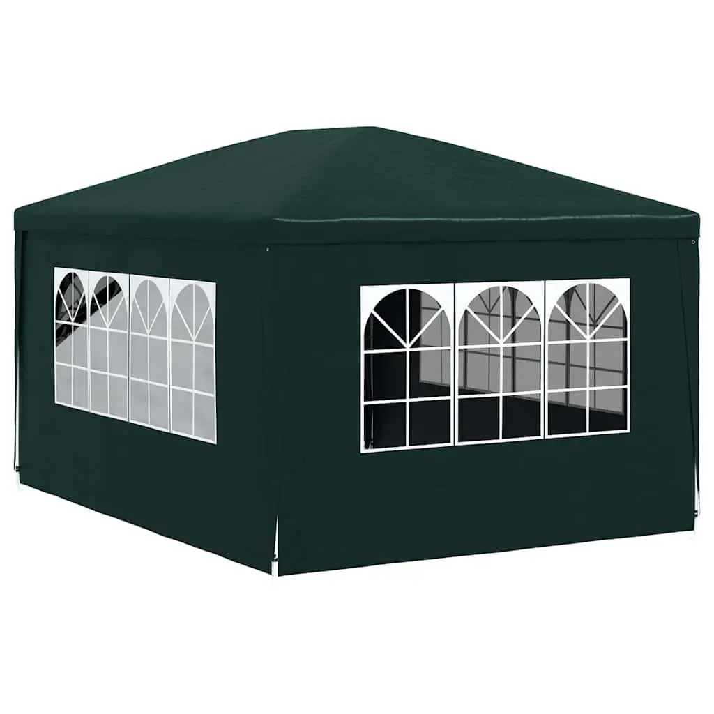 3x4 m Green Party Tent with Steel Frame and Sidewalls