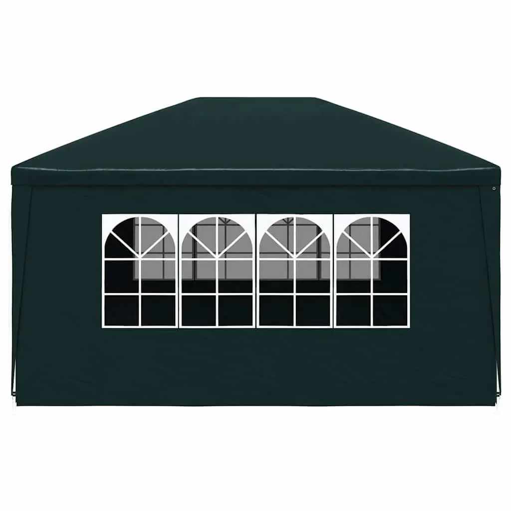 3x4 m Green Party Tent with Steel Frame and Sidewalls