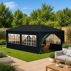Party Tent 3x6m Green Outdoor Gazebo Marquee Garden Canopy Shelter with Side