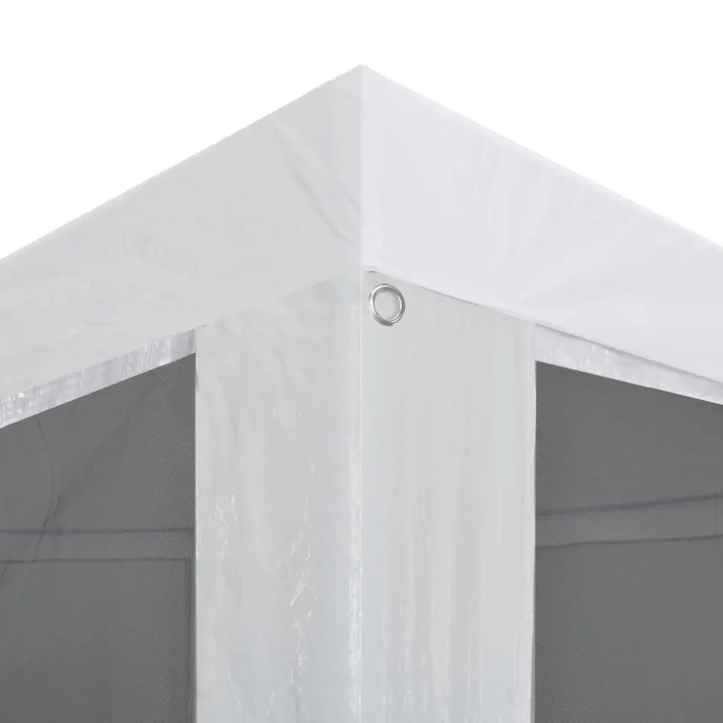 Party Tent 4x3m White Outdoor Gazebo Mesh Sidewalls Insect Protection Events