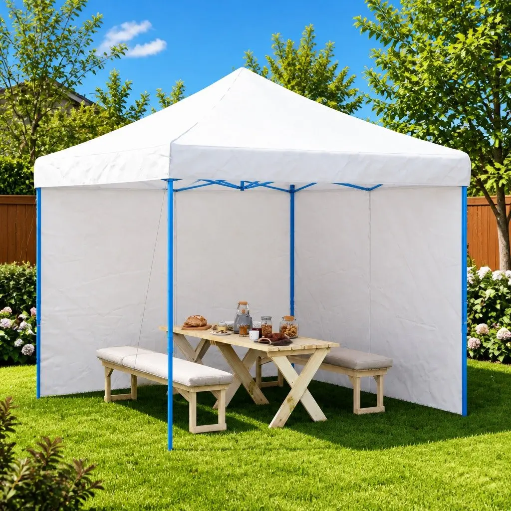 PE White Outdoor Tent Sidewall Panels, 2 Pieces
