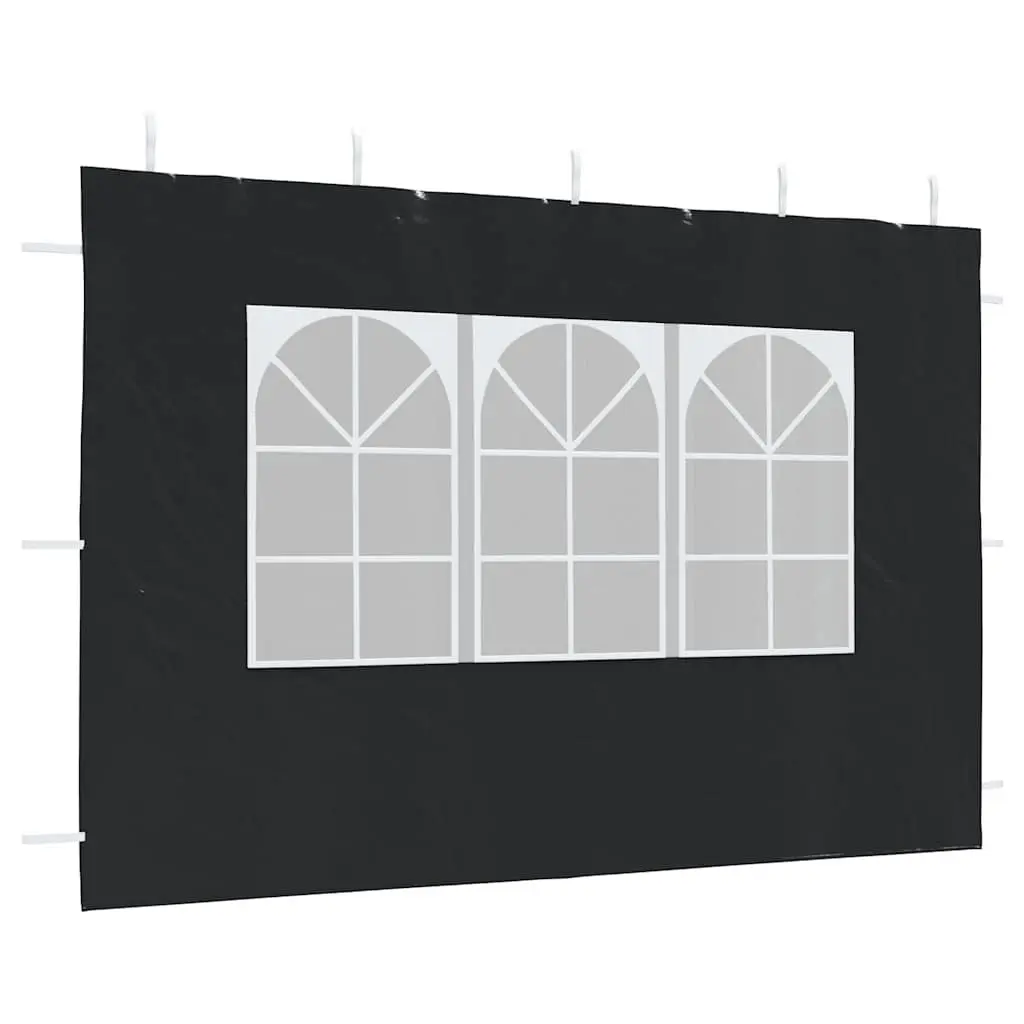 Marquee Tent Sidewall 2pcs with Window Weather-Resistant Outdoor Event Canopy