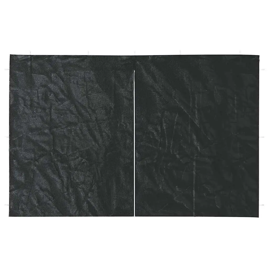 Party Tent Sidewall Panels 2 Pieces for Outdoor Use PE Anthracite Size with Zipper
