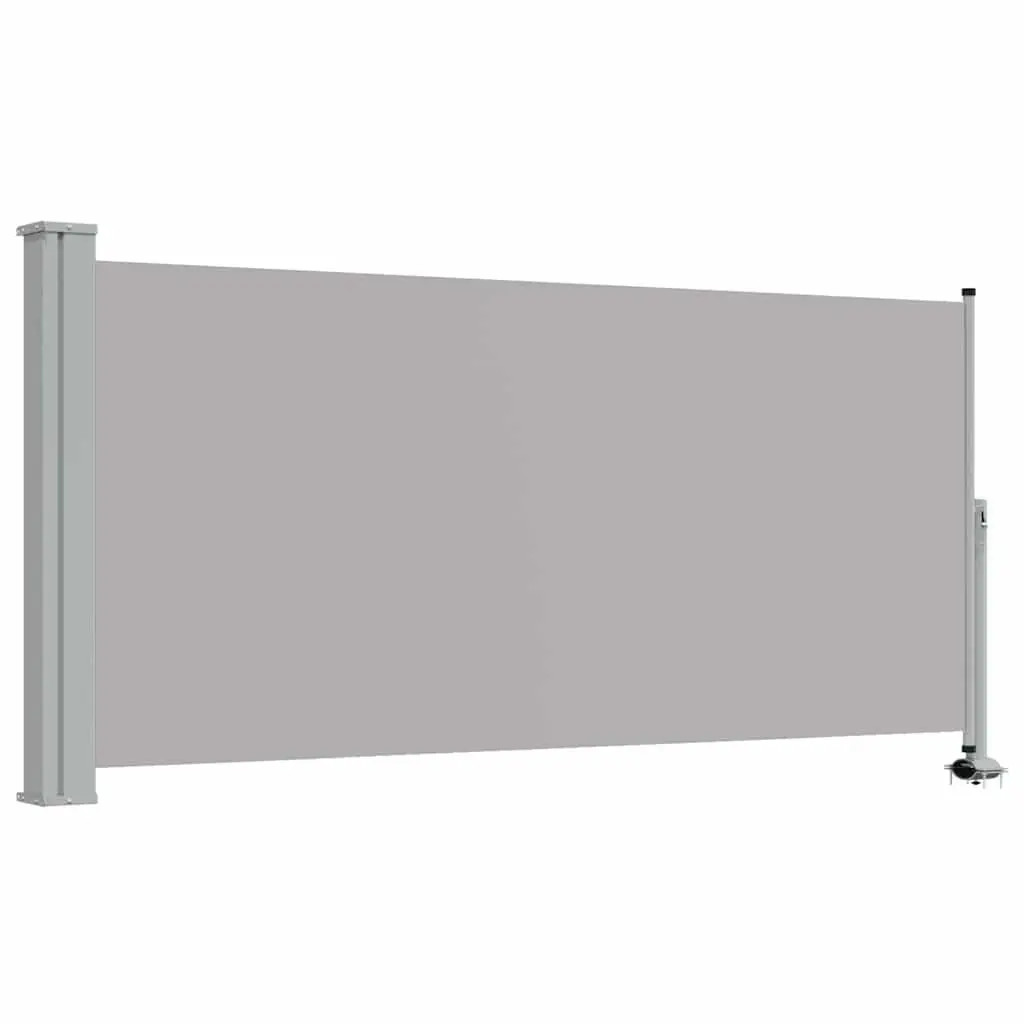 Retractable Side Awning for Patio 120 x 300 cm Grey Outdoor Privacy Shade
