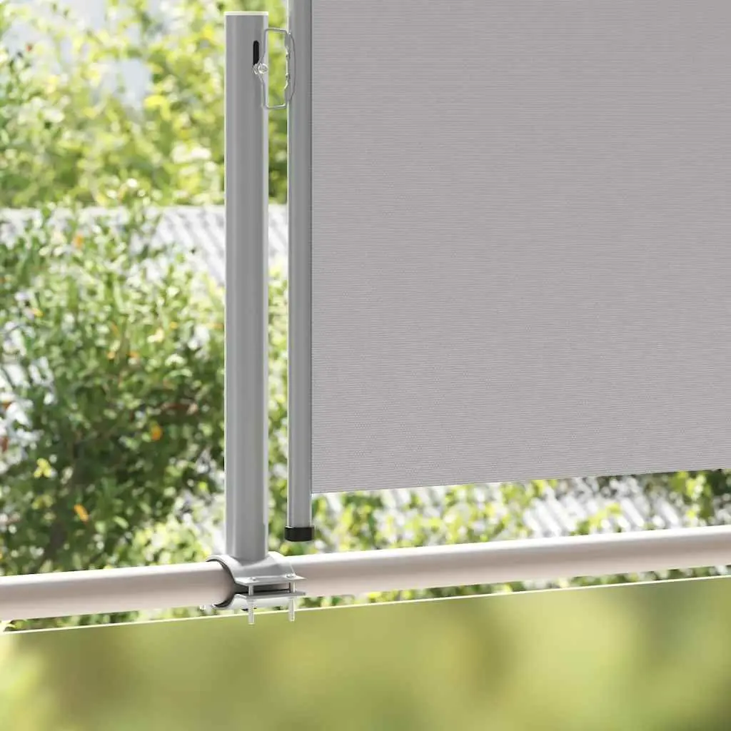 Retractable Side Awning for Patio 120 x 300 cm Grey Outdoor Privacy Shade