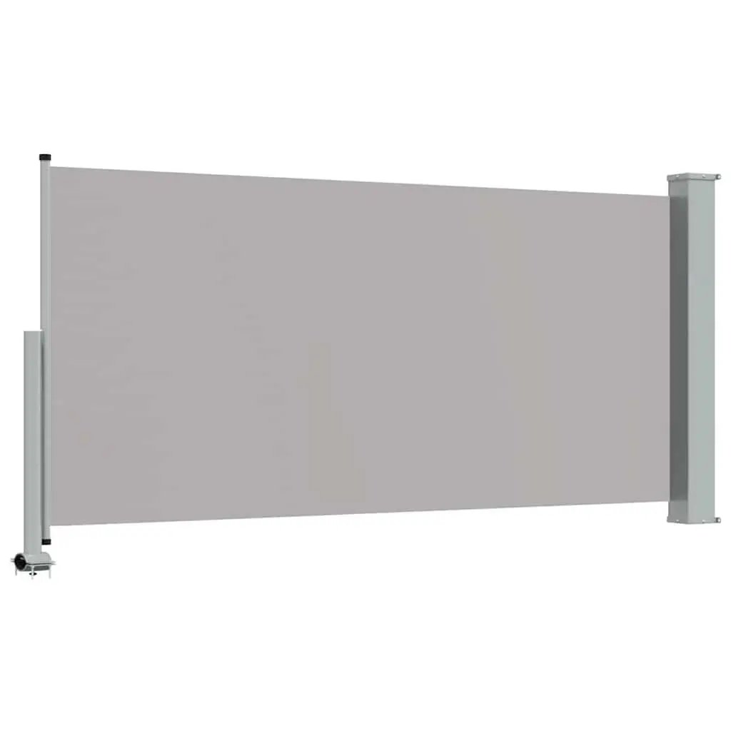 Retractable Side Awning for Patio 120 x 300 cm Grey Outdoor Privacy Shade