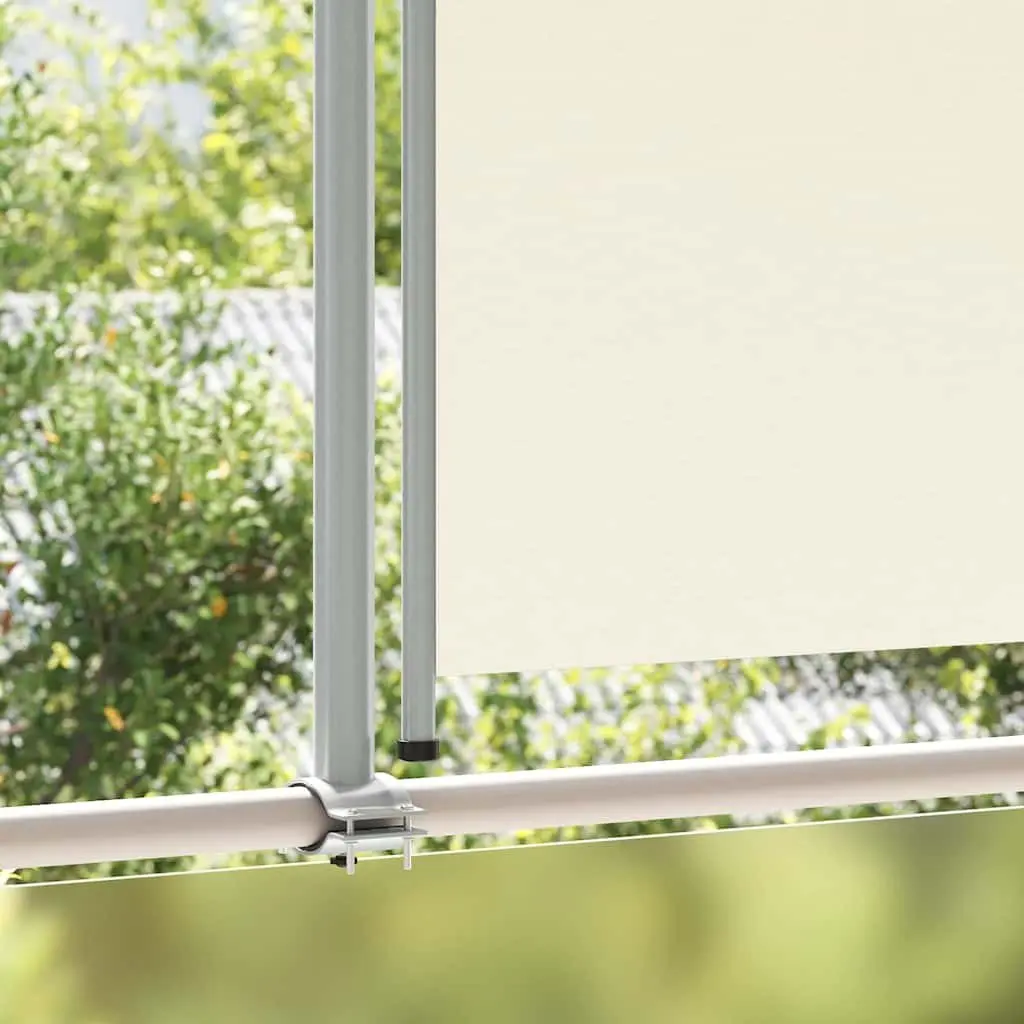Patio Retractable Side Awning 140 x 300 cm Outdoor Privacy Screen Shade Cream