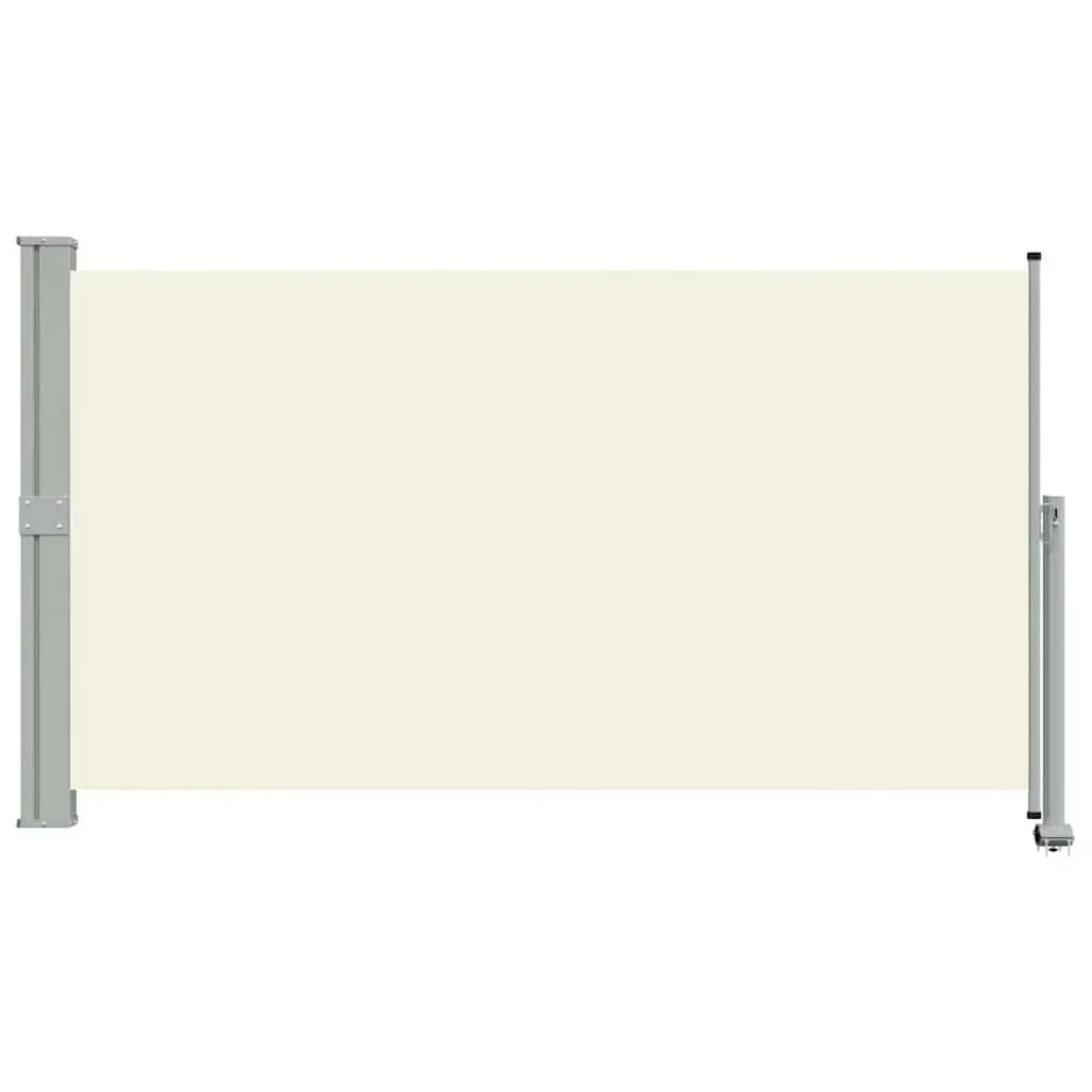 Patio Retractable Side Awning 140 x 300 cm Outdoor Privacy Screen Shade Cream