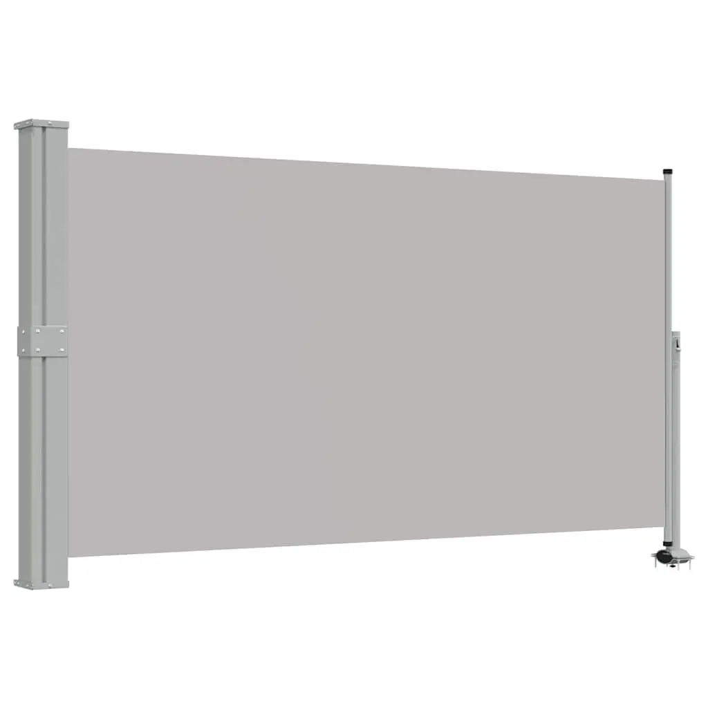 Retractable Side Awning 140 x 300 cm Patio Balcony Privacy Screen Grey Outdoor