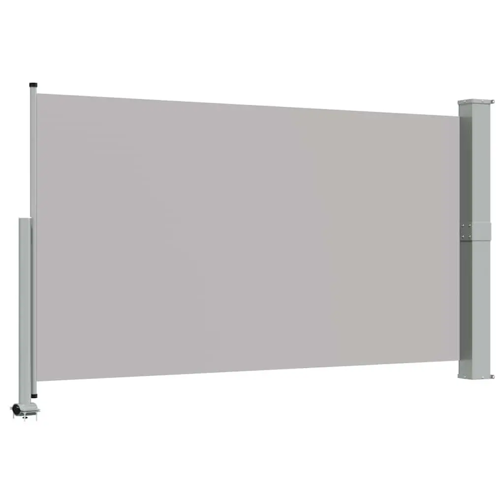Retractable Side Awning 140 x 300 cm Patio Balcony Privacy Screen Grey Outdoor
