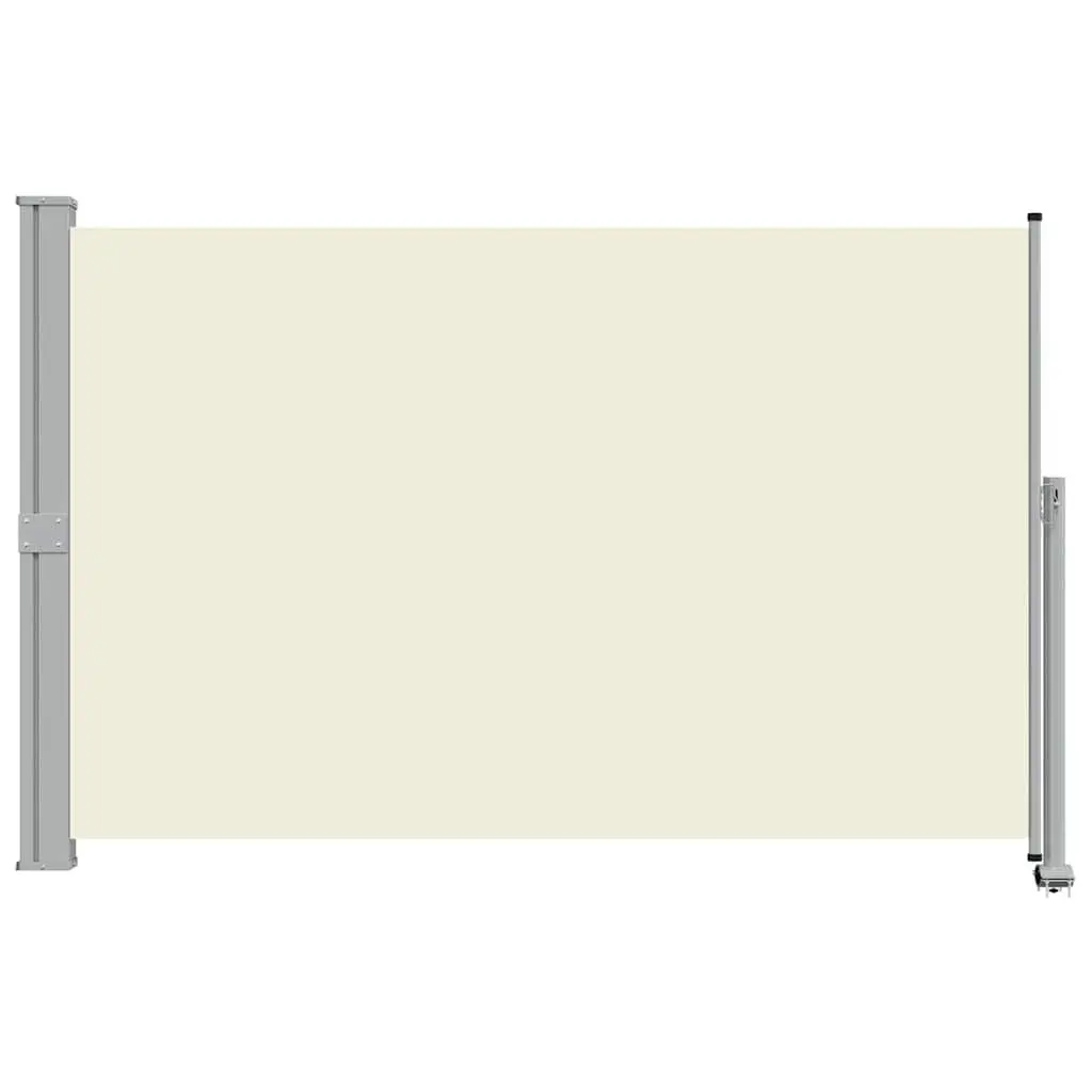 Retractable Side Awning for Patio 160 x 300 cm Outdoor Sunshade Privacy Screen Cream